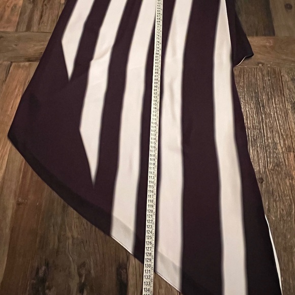 Bardot - Striking Black & White Asymmetrical Slip Dress - Size M - Picture 2 of 5